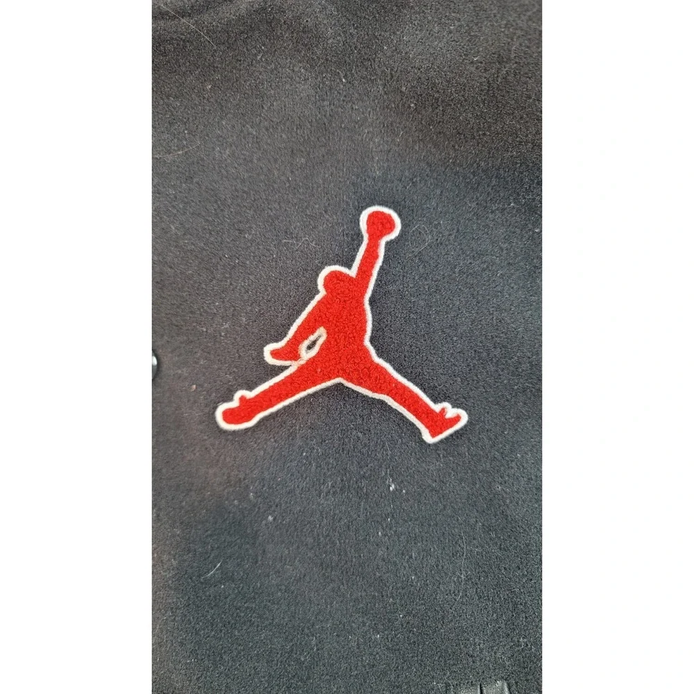 Vintage Air Jordan YM‎ Varsity Flight Black Red Jump Basketball JACKET Nike